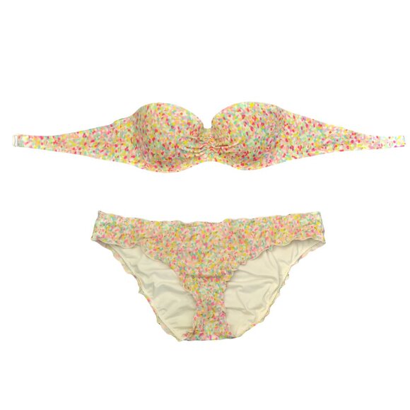 VICTORIA'S SECRET Multi-coloured Speckled Bikini  36B/M - Picture 1 of 4